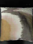 West Elm Throw Pillow 20" X White Yellow Grey Buttonup Back Couch Decor. Fixed Price $15.99.