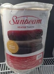 Sunbeam Microplush Electric Heated Throw Blanket Sand Color 50IN X 60IN. Fixed Price $35.00.
