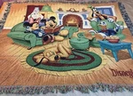 Tapestry Woven Throw Rug 60X50" Disneyland Resort Mickey's Holiday Decor. Fixed Price $48.00.