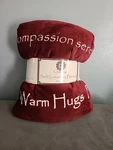 Chanasya Sherpa Microfiber Throw Blanket Positive Healing Thoughts Red 50" X 65". Fixed Price $44.00.