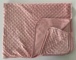 Le Crochet Saro Pink Plush Baby Blanket Lovey Minky Dot Velboa Satin Trim 67152. Fixed Price $49.99.