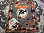 Miami Dolphins Nfl The Northwest Co. Usa Blanket Throw Tapestry Football. Fixed Price $22.00.