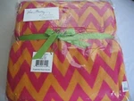 Vera Bradley Ziggy Zags Blanket Throw Fleece Match Tote Purse Backpack Bed Nwt. Fixed Price $59.95.