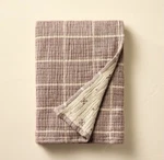 Grid Matelass Throw Blanket Burgundy/beige - Hearth & Hand With Magnolia. Fixed Price $49.99.