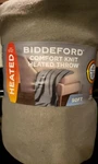 Biddeford Heated Microplush 50"X62" Throw Blanket Solid Gray New!!!. Fixed Price $42.00.