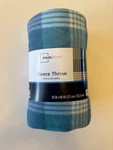 Mainstays Cozy Blue Plaid Fleece Throw Blanket, 50"X 60". Fixed Price $12.34.