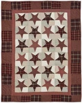 Abilene Star Hand Quilted Blanket Throw Country Farmhouse Burgundy Red Patchwork. Fixed Price $106.95.