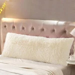 Reafort Luxury Long Hair Pv Fur Faux Body Pillow Cover/case 21INX54IN Wit.... Fixed Price $21.69.