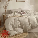 Amwan Full Duvet Cover Solid Beige Washed Cotton Boho Modern Style. Fixed Price $82.51.