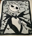 Disney Jack Skellington Plush Throw Blanket Nightmare Before Christmas Soft. Fixed Price $24.00.