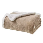 Plazatex Louvre Sherpa Throw Blanket For Sleep/decor 50" 60" Taupe. Fixed Price $24.80.