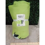 Joann Make Give No Sew Fleece Throw Kit Sheep Print Lime Green 48X60. Fixed Price $19.99.