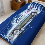 Delorean Back To The Future Movie Car Velveteen Plush Blanket. Fixed Price $59.99.