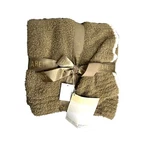 Barefoot Dreams Cozychic Contrast Tip Blanket Rib Trim Throw 45 X 60. Fixed Price $100.00.
