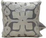 Bloomingdales Sky Boho Embroidered Gray White 18" Square Decorative Throw Pillow. Fixed Price $39.95.
