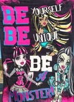 Monster High Fleece Throw Blanket Be Yourself Unique 46X60". Fixed Price $19.99.