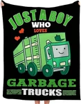 Garbage Trucks Just Boy Who Loves Flannel BLANKET-40X50. Fixed Price $18.14.