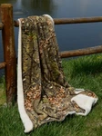 Woods Design Camouflage Sherpa Luxury Light Weight Soft Blanket 50" 70". Fixed Price $39.95.