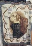 Vintage Labrador Retriever Tapestry Throw Blanket Hunting Dogs 48X60. Fixed Price $23.00.
