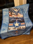 Air Force Full-art Military 59 X 42 Plush Throw Blanket New Rare. Fixed Price $39.99.