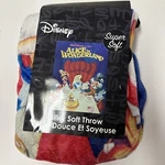 Disney Alice In Wonderland Throw Blanket 46X60 Tea Party Mad Hatter Soft Fleece. Fixed Price $44.95.