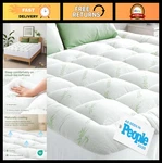 Ultra Soft King Size Mattress Topper - Bamboo Viscose Pillow Pad, Cooling. Fixed Price $79.99.