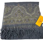 Etro Wool Paisley Throw Blanket 31"X63" Elegant Decor. Fixed Price $139.29.