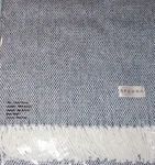 Sferra Terzo Dk. Blue Brushed Cotton Throw Blanket Basketweave Fringed 51X71 New. Fixed Price $69.90.