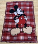Disney Mickey Mouse & Co Classic Character Woven Tasseled Throw Sofa Blanket Euc. Fixed Price $29.99.