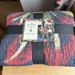 John Derian Target 50"X70" Quilted Throw Amaryllis Christmas Reversible. Fixed Price $45.00.