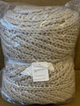 Pottery Barn Chevron Knitted Chunky Throw Blanket Oatmeal 50" X 60" New W/tags. Fixed Price $59.95.