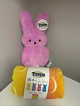 Peeps Bunny Easter Yellow 17" Plush Pillow 50X60 Super Soft Throw Blanket Set. Fixed Price $19.99.
