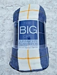 New The Big Plaid Throw Blanket Navy White Oversized Super Soft 5FT X 6FT. Fixed Price $14.95.
