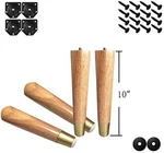 Wood Furniture Legs With Gold Caps For Cabinet Chair Couch Ottoman Sofa Set 4. Fixed Price $32.75.