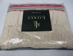 Vintage Ralph Lauren Chadwick Cream Red Snowflake Fringe Throw Blanket. Fixed Price $179.99.