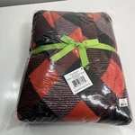 Vera Bradley Blanket Throw Soft Plush Buffalo Check Burnt Orange 80 X50 - Nwt. Fixed Price $32.49.