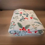 Holiday Time Velvet Plush Throw - Holly Toss 50 X 60 Inches Blanket. Fixed Price $15.99.