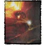 The Lord Of Rings Blanket, 50"X60" Gandalf Balrog Woven Cotton Blend Throw. Fixed Price $47.99.
