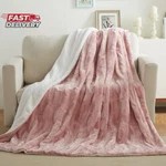 Tache 63X90 Luxury Faux Fur Light Blush Dusty Rose Gold Pink Super Soft Warm Thr. Fixed Price $64.12.