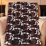 Vtg Woolrich Western Animal Cow Print Throw Blanket Brown White Blend. Fixed Price $103.60.