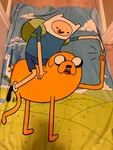 Adventure Time Jake Finn Fist Bump Large 44" X 58" Plush Fleece Throw Blanket Cn. Fixed Price $30.49.