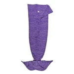 Hughapy Crochet Purple Mermaid Tail Throw Blanket Wrap Adults Or Kids 72 X 35". Fixed Price $15.00.