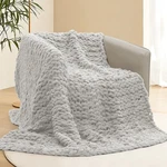 Chunky Knit Blanket Throw, 50X60INCH Soft Chenille Yarn Handmade Warm. Fixed Price $43.00.