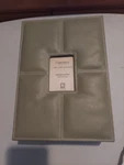 Quilted Leather Desk & Home Divided Photo Storage Box Sage Green By Tannery. Fixed Price $28.00.