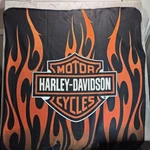 Harley Davidson Pre-owned Fleece Throw Blanket Approx. 48 In. 60. Fixed Price $24.99.