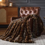 Rynghipy Faux Fur Throw Blanket 51X63 Leopard Coffee Couch Bed Soft Cozy Plush. Fixed Price $61.93.