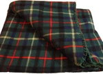 Plush Throw Blanket Living Solutions 56"X45" Green Plaid W/red Blue Black 920. Fixed Price $13.99.