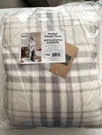 Hooded Flannel Throw With Sherpa Lining, 48" X 65", Safdie & Co., New. Fixed Price $15.00.