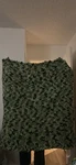 Handmade Chunky Knit Green Yarn Throw Blanket Abstract Modern. Fixed Price $35.00.