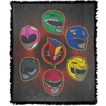 Power Rangers Blanket, 50"X60" Bolt And Helmets Woven Cotton Blend Throw. Fixed Price $46.99.